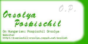 orsolya pospischil business card